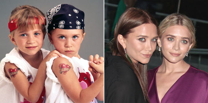 Зарубежные знаменитости: куда уходит детство? Кейт и Эшли Олсен звезды в детстве,детские фото звезд,зарубежные знаменитости,Леди Гага,Бейонсе,Рианна