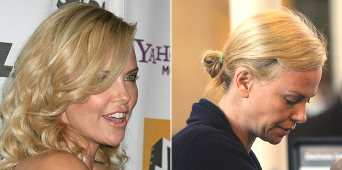 Звезды без макияжа – мечта папарацци Шарлиз Терон Звезды без макияжа