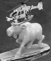 На Аляске лось сбил вертолет