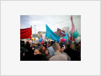 Московские профсоюзы вышли на первомайский митинг