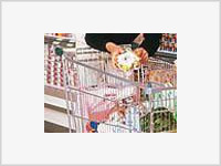 В супермаркете у покупательницы угнали тележку с продуктами