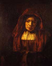 Рембрандт, Харменс ван Рейн. Портрет старушки. Холст, масло