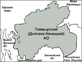 Карта Таймыра