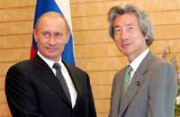 Путин и Коидзуми обсудили визовый режим между странами