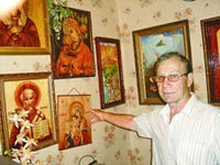 Слепой шахтер пишет иконы в благодарность за жизнь