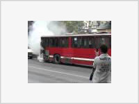 От пожара в автобусе чуть не пострадали пассажиры