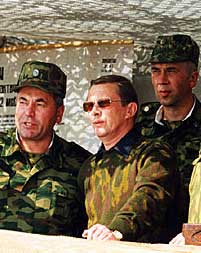 Министр обороны на учениях