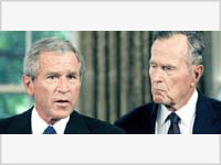 Буш-старший ругается с телевизором